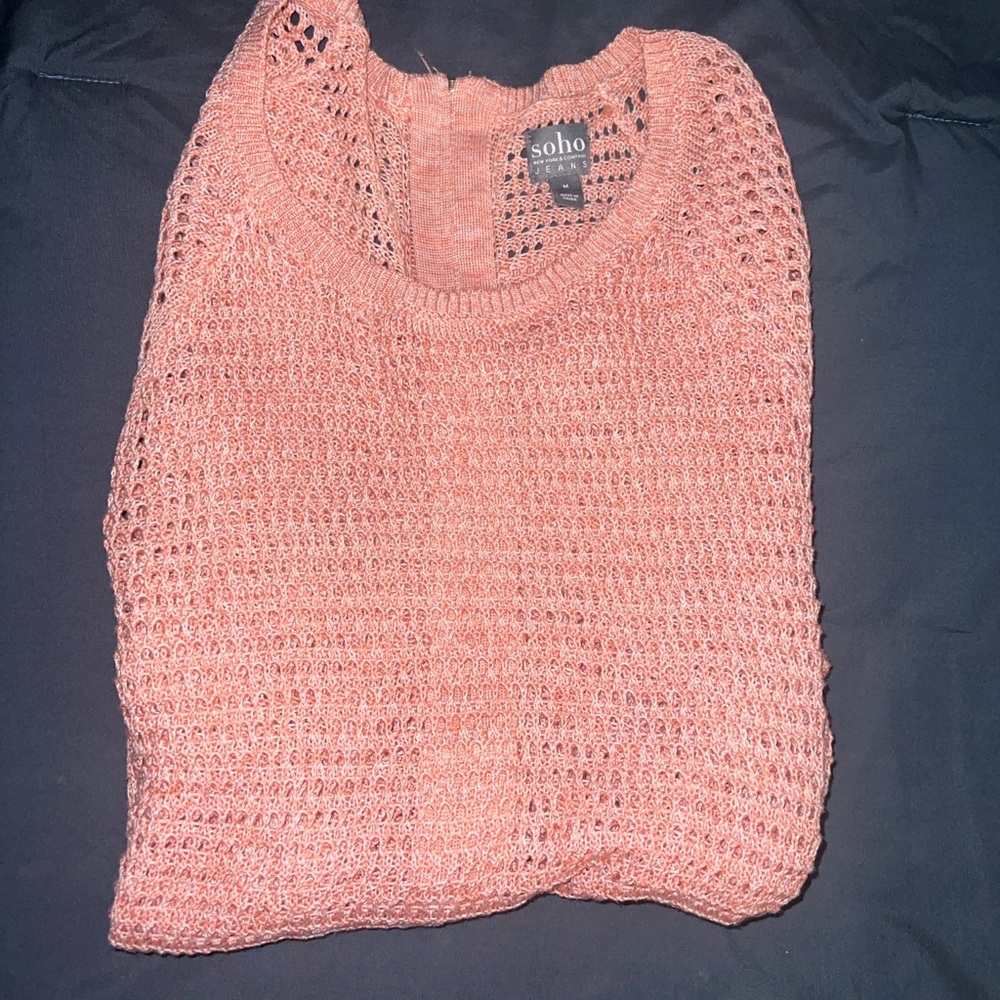 Soho Blush Knit Crew Neck Sweater